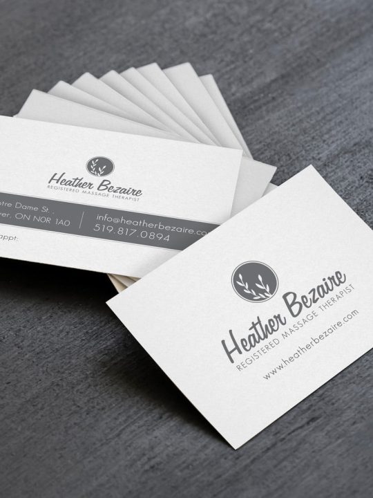 mainstream marketing portfolio heather bezaire business cards