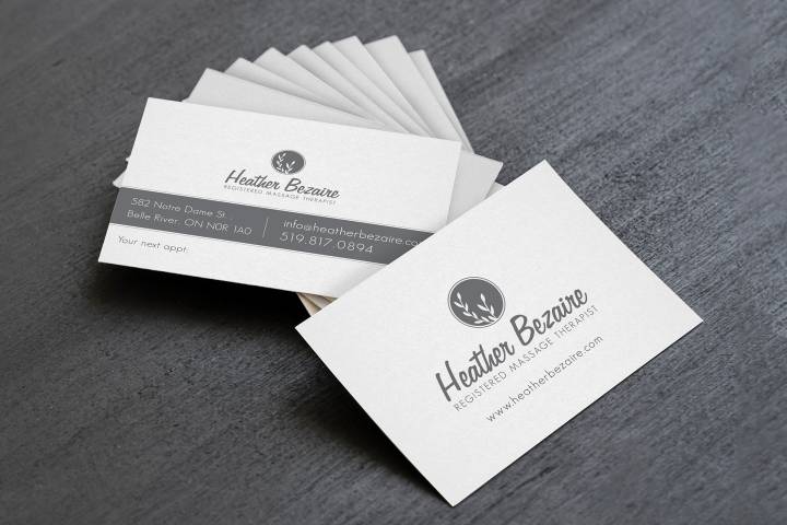 mainstream marketing portfolio heather bezaire business cards