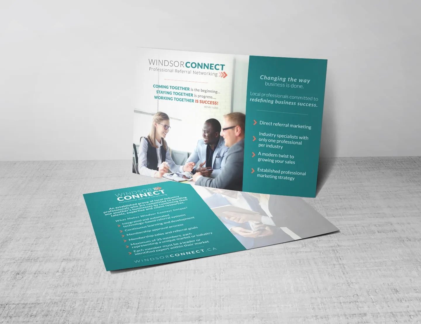 mainstream marketing portfolio windsor connect postcards