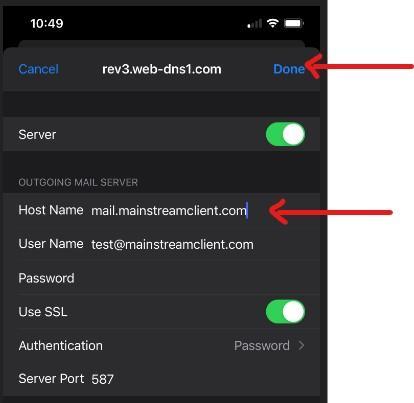 iPhone Mailservers3